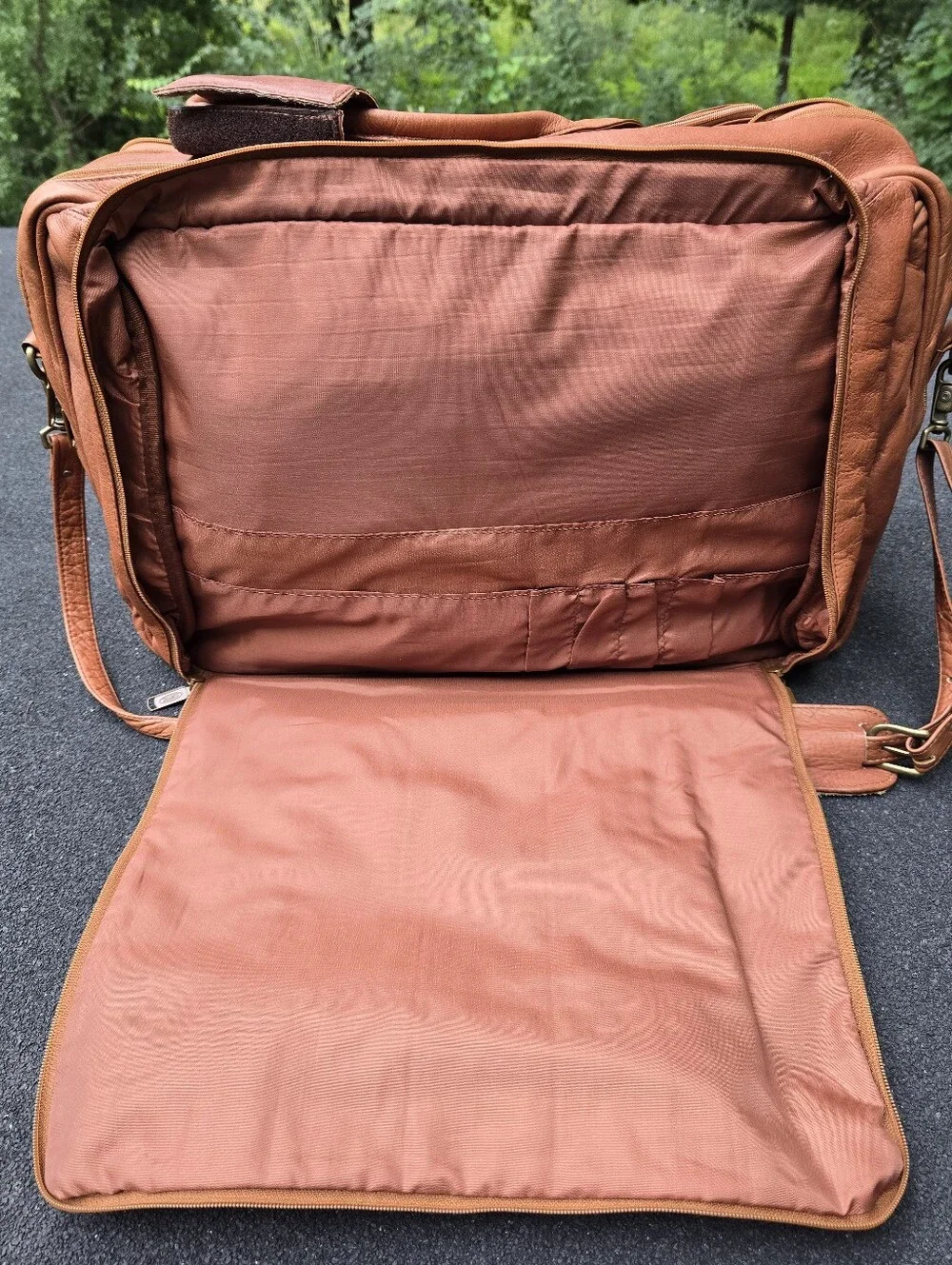 Vintage Leather Duffel Bag Weekender By CORTEZ Made In Colombia Saddle Color